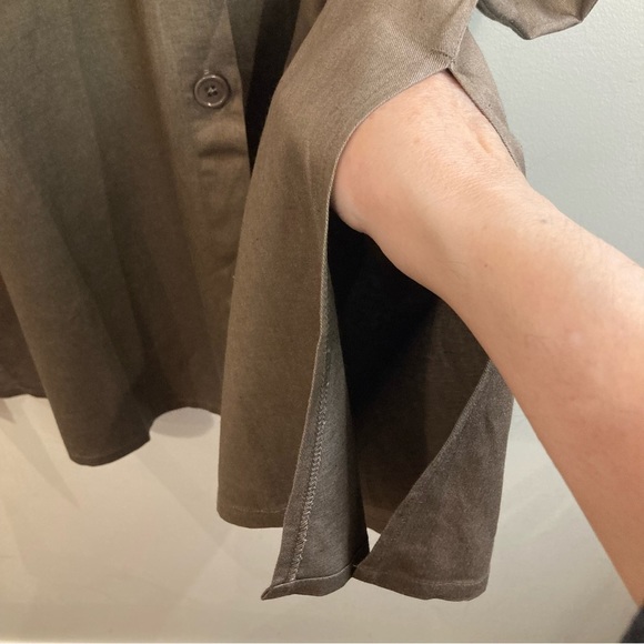 ULLA  POPKEN Sz 20-22 Oversized Short Sleeve Linen Blend Buttoned Shirt Dress - Picture 6 of 10